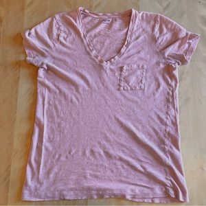 Madewell pink v-neck t-shirt